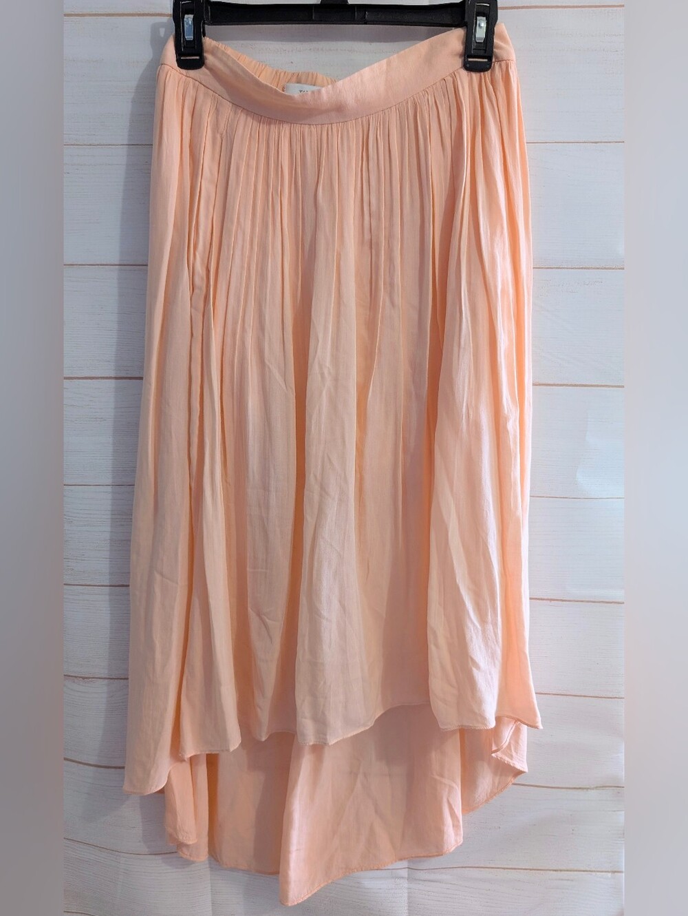 Talula Peach 🍑 High-Low Light Flowy Lined Pleated Skirt Size SM